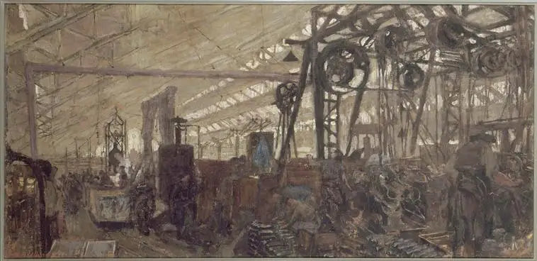 Lyon'daki Silah Üretim Fabrikası: Dövme - Édouard Vuillard