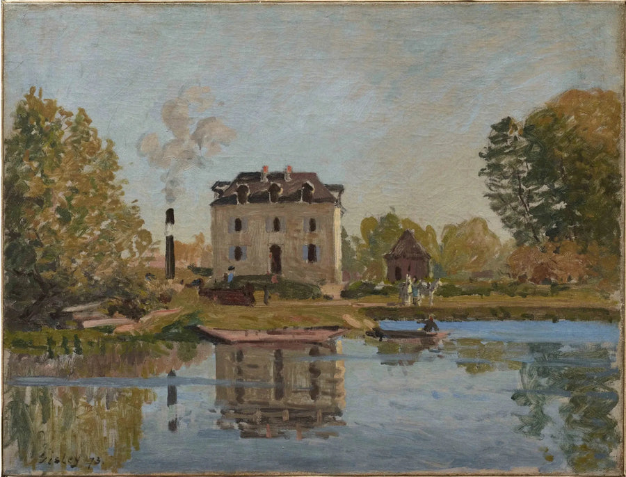 Seine Nehri Kenarındaki Fabrika, Bougival - Alfred Sisley