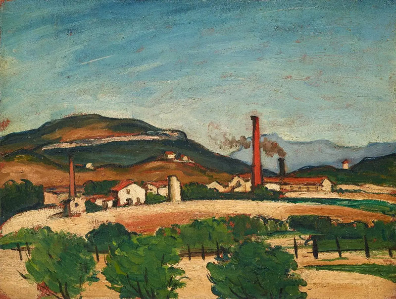 Mont de Cengle Yakınlarındaki Fabrikalar - Paul Cézanne