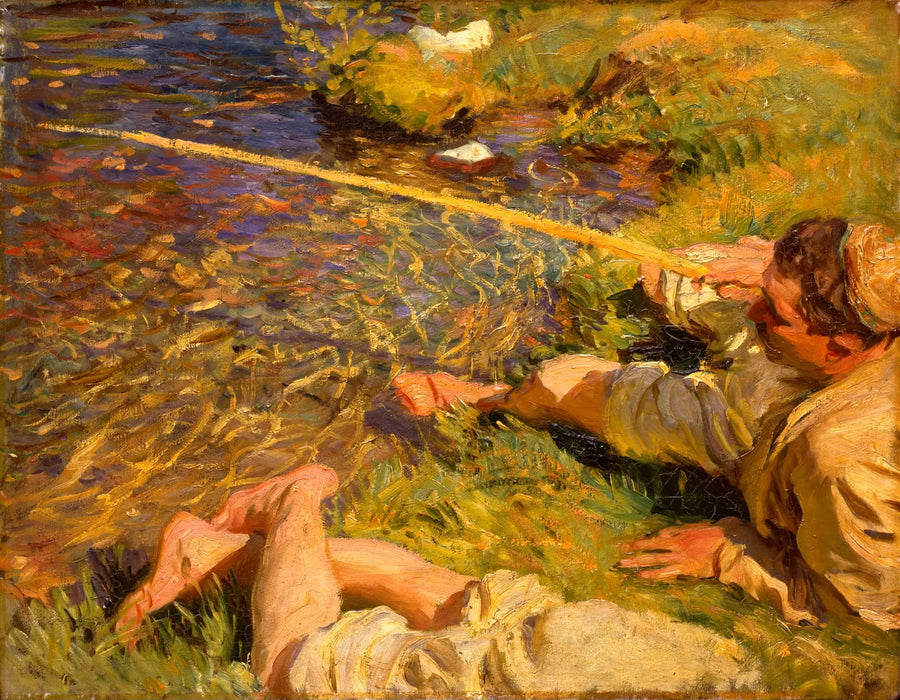 Aosta Vadisi: Balık Tutmaya Giden Bir Adam - John Singer Sargent