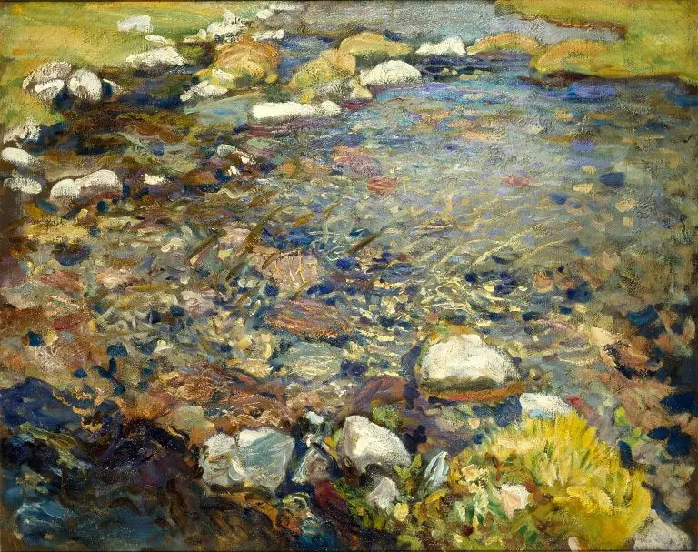 Val d'Aoste: kayalar üzerindeki bir dere - John Singer Sargent