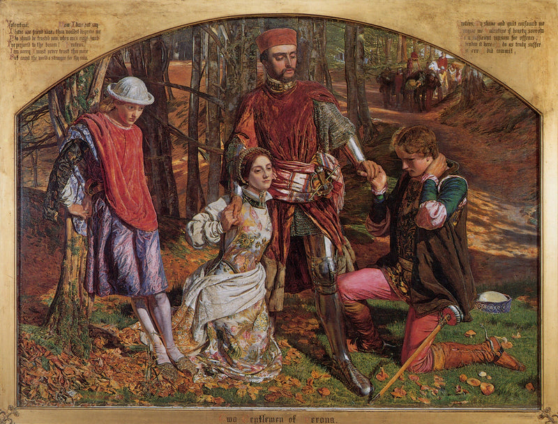 Valentine Sylvia'yı Protée'den kurtarıyor - William Holman Hunt