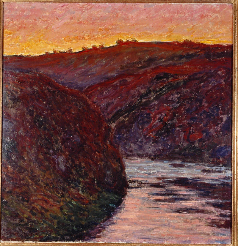 Creuse Vadisi, gün batımı - Claude Monet