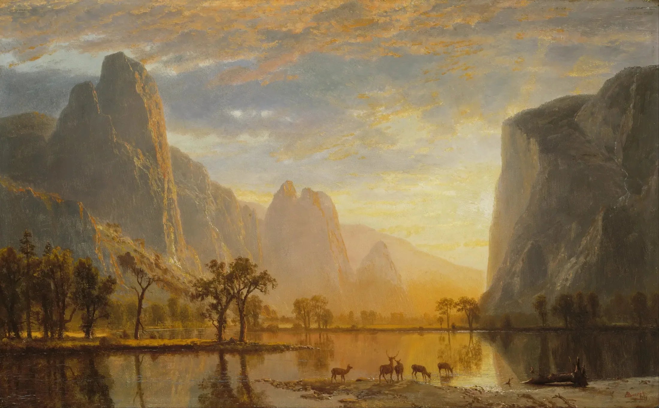 Vallée de Yosemite - Albert Bierstadt image 1 reproduction réalisée par Alpha Reproduction