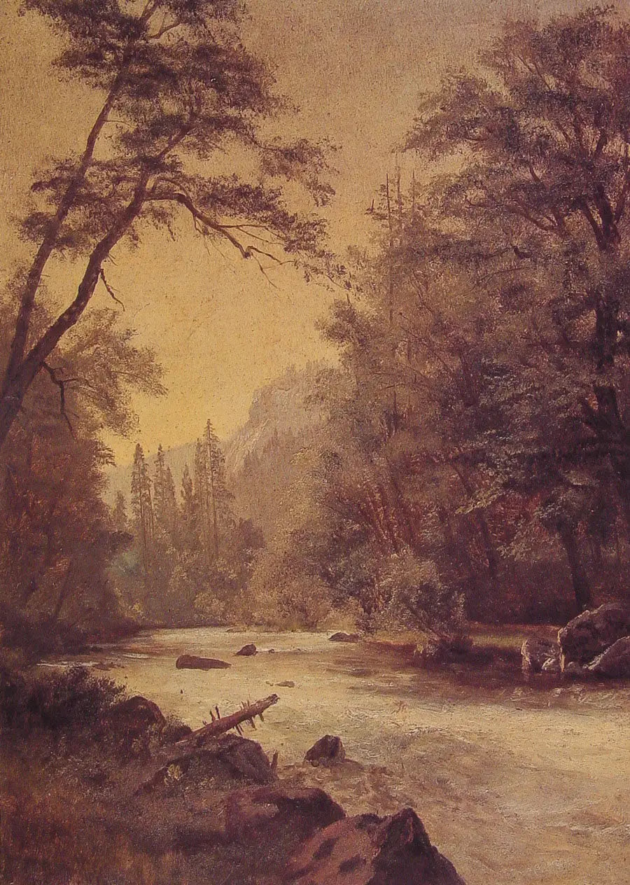 Vallée inférieure de Yosemite - Albert Bierstadt - Alpha Reproduction
