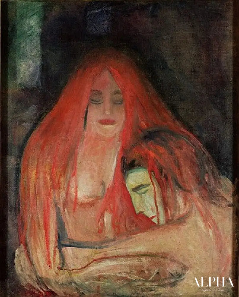 Vampire - Edvard Munch - Reproductions de tableaux et peintures haut de gamme