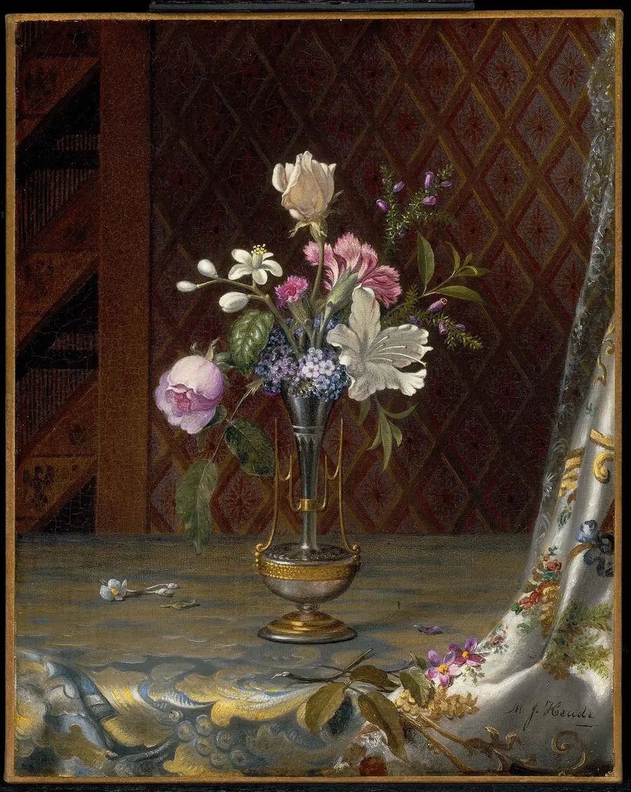 Karışık Çiçek Vazosu - Martin Johnson Heade