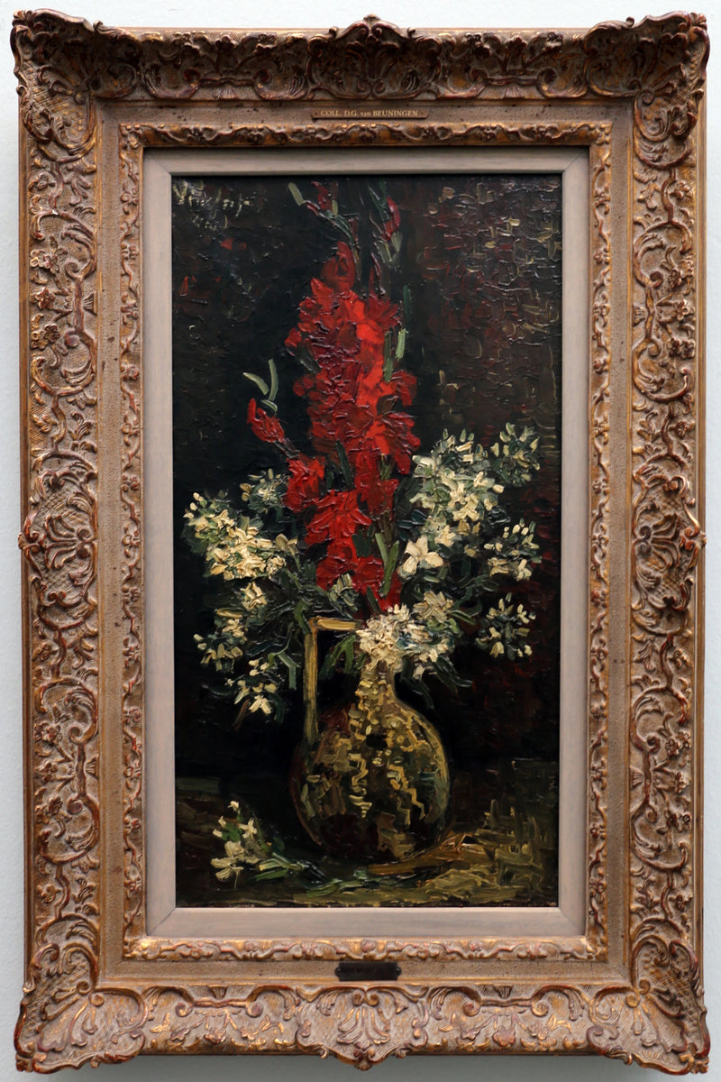 Kırmızı ve beyaz çiçekli vazo - Vincent van Gogh