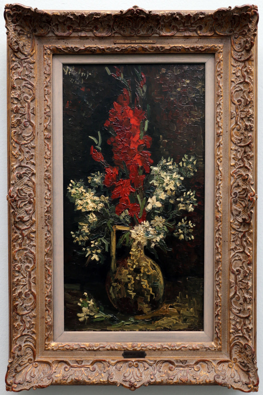 Kırmızı ve beyaz çiçekli vazo - Vincent van Gogh