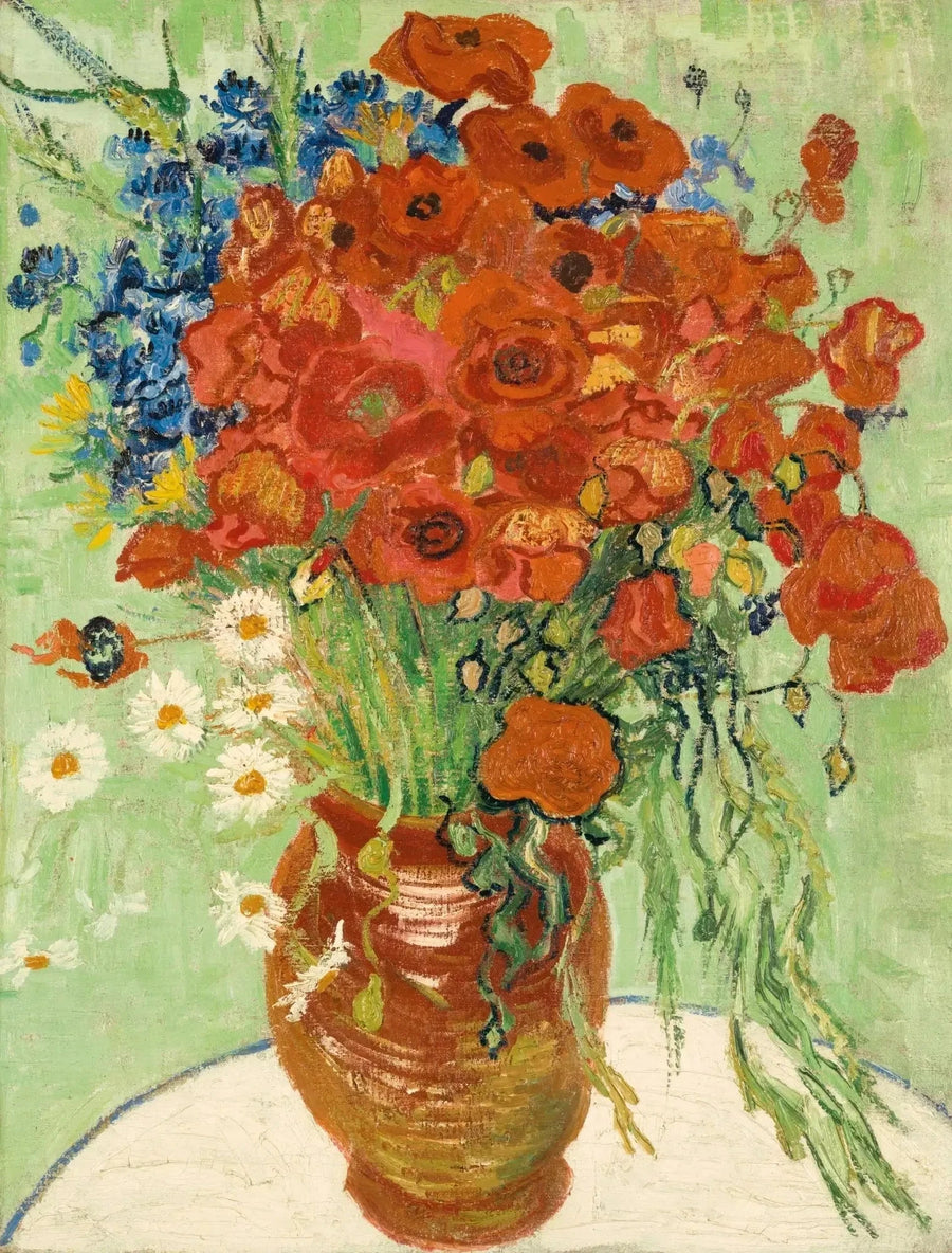 Papatyalar ve gelinciklerle vazo - Vincent van Gogh