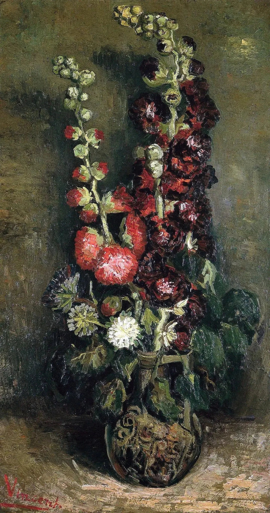 Hibiskus vazosu - Vincent van Gogh