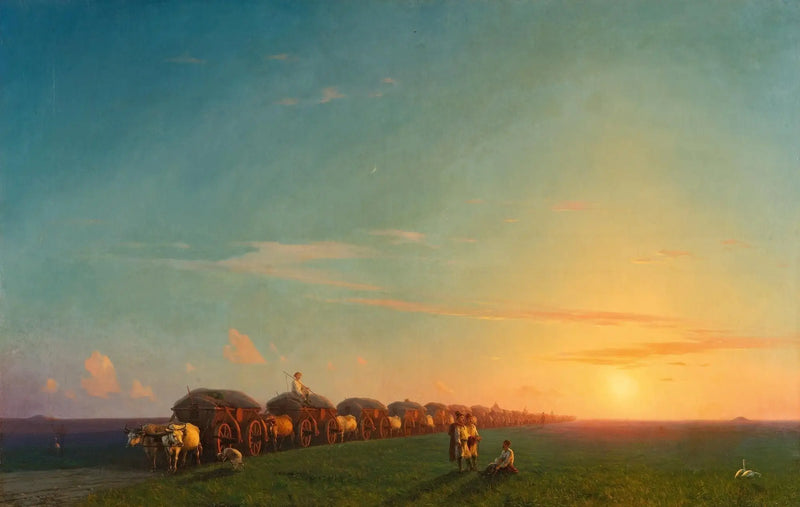 Geniş manzara ve kolonistler - Ivan Aïvazovski