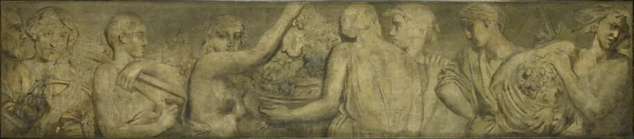 Les vendangeurs, grisaille - Théodore Chassériau