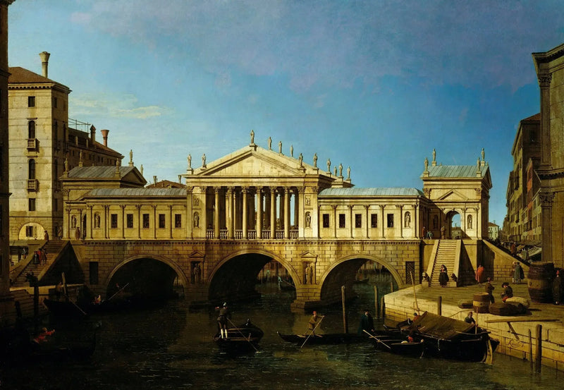 Venice: Rialto için Palladien tasviriyle caprice - Canaletto