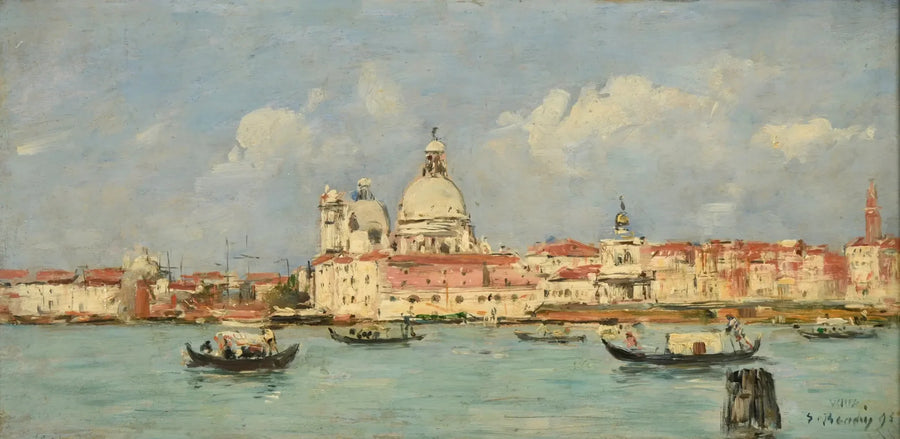 Venedik. Gümrük ve Notre-Dame-de-la-Salute - Eugène Boudin