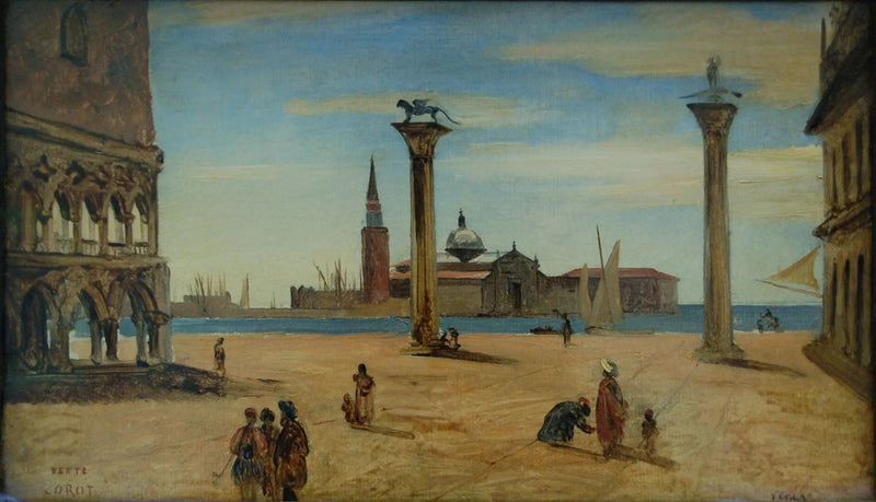 Venedik, Piazzetta - Jean-Baptiste Camille Corot