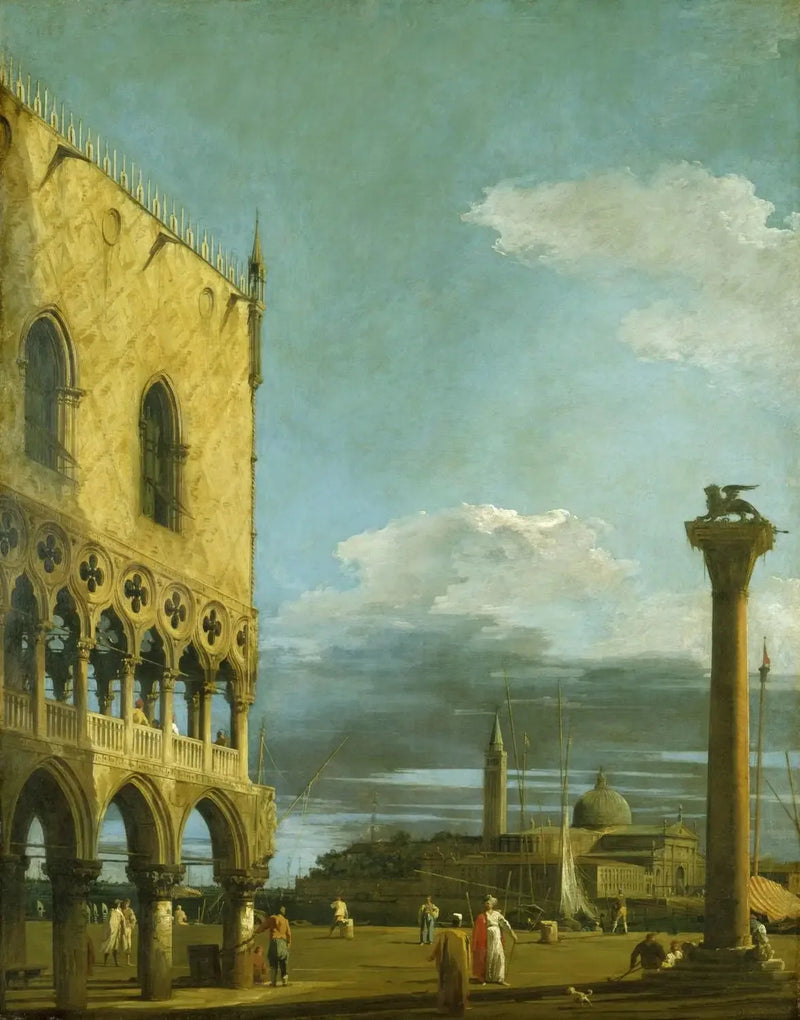 Venice: San Giorgio Maggiore yönündeki Piazzetta - Canaletto