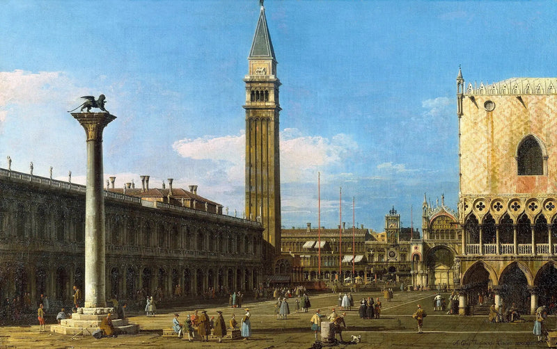 Venice: Saat Kulesi'ne doğru Piazzetta - Canaletto