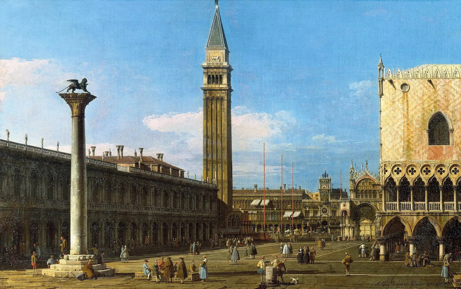 Venice: Saat Kulesi'ne doğru Piazzetta - Canaletto