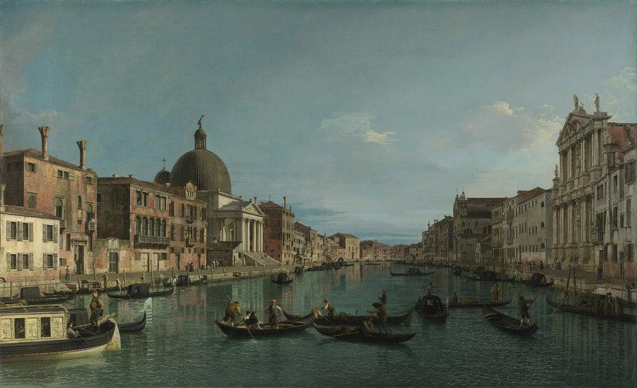 Venice: San Marco Meydanı ve San Simeone Piccolo ile Büyük Kanal - Canaletto