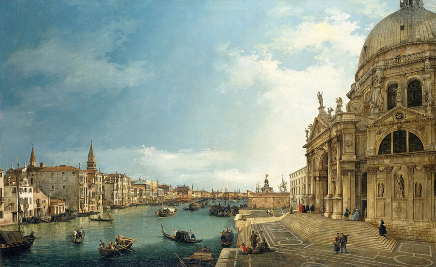 Venice: Santa Maria della Salute ile Büyük Kanal, bacino yönünde - Canaletto