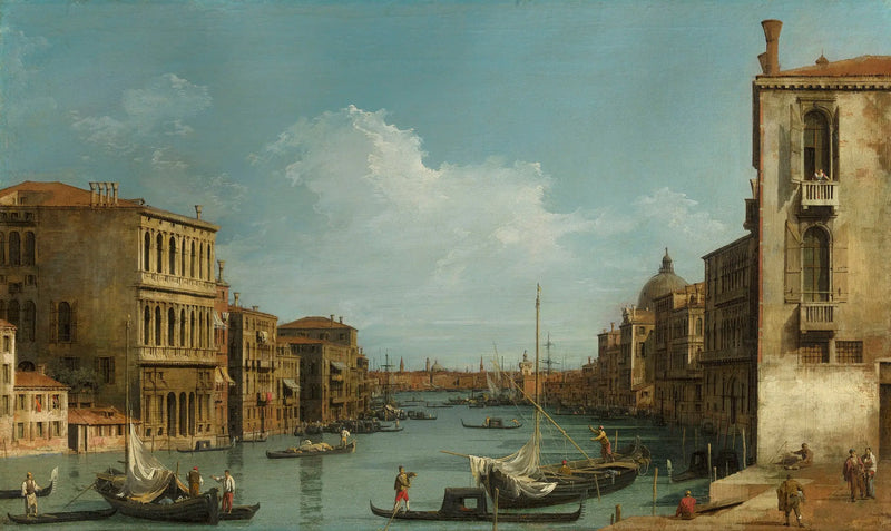 Venedik: San Vio Meydanı Büyük Kanalı'ndan Bacino'ya doğru - Canaletto