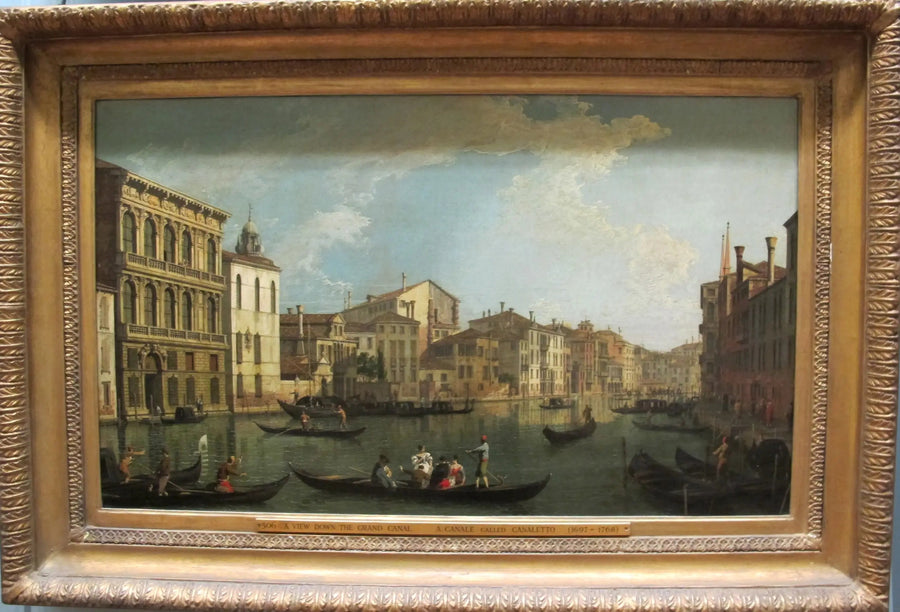 Venice: San Marcuola'daki Flangini Sarayı Büyük Kanalı - Canaletto