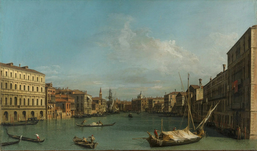 Venedik: Foscari Sarayı Büyük Kanalı'ndan Carità'ya - Canaletto