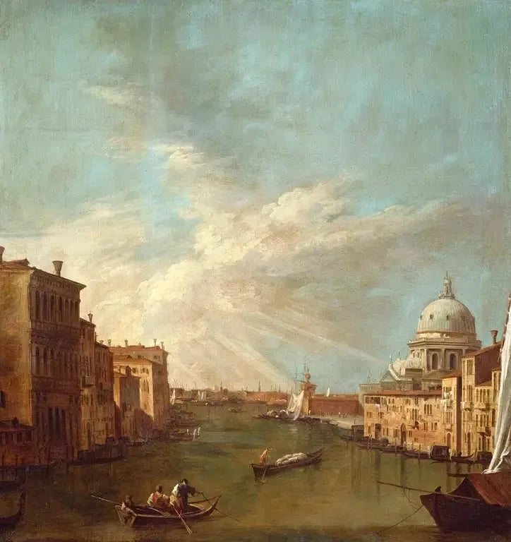Venice: Büyük Kanal, bacino'ya doğru, Santa Maria della Salute ile - Canaletto