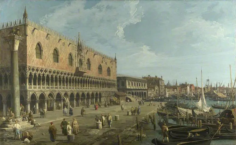 Venedik: Dükler Sarayı ve Riva degli Schiavoni - Canaletto