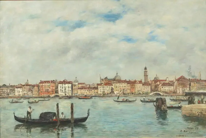 Venedik. Köleler İskelesi - Eugène Boudin