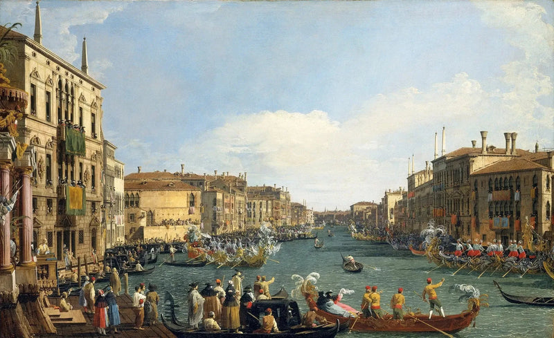 Venice: Büyük Kanal'da Regatta - Canaletto