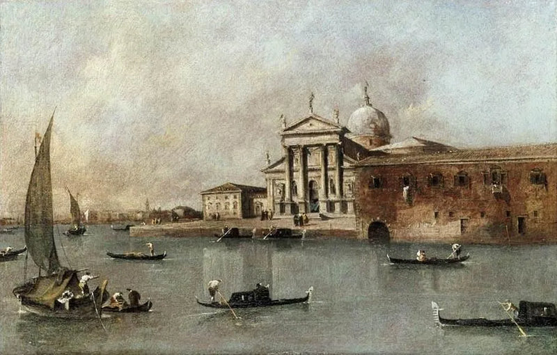 Venice: Giudecca'dan San Giorgio Maggiore Kilisesi Manzarası - Francesco Guardi