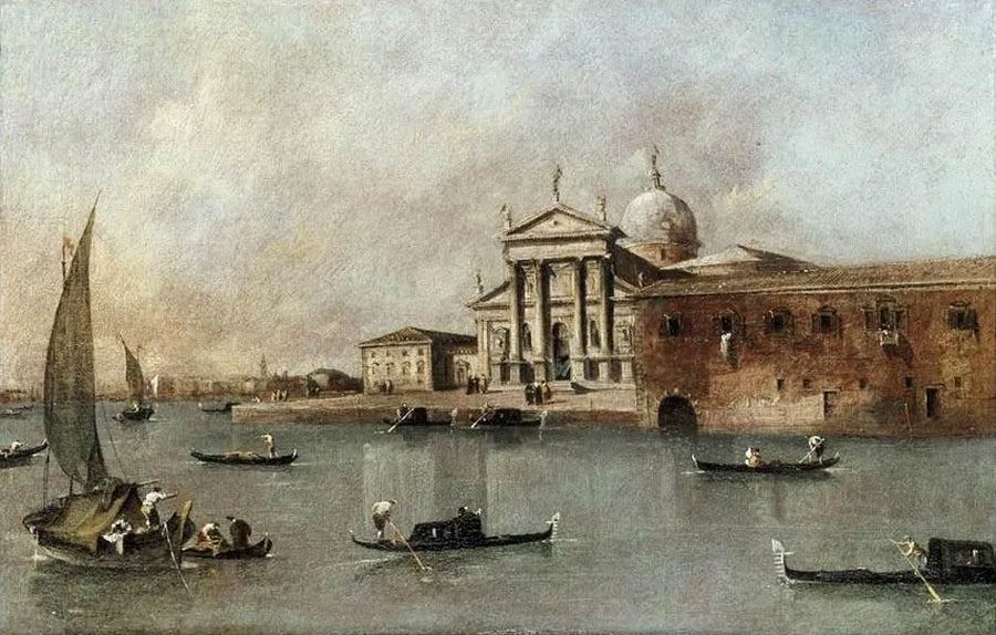 Venice: Giudecca'dan San Giorgio Maggiore Kilisesi Manzarası - Francesco Guardi
