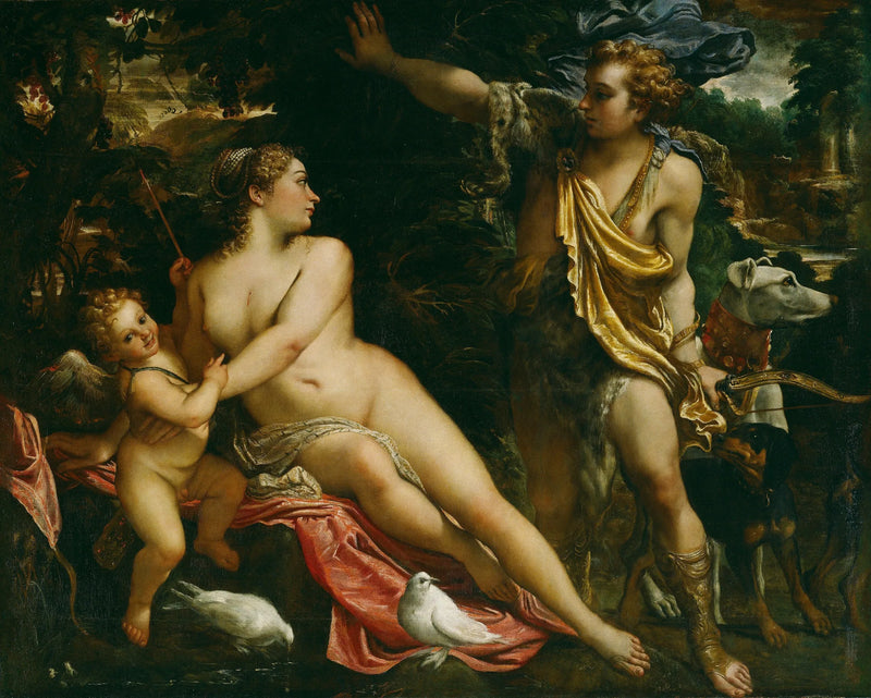 Venüs, Adonis ve Kupido - Annibale Carracci