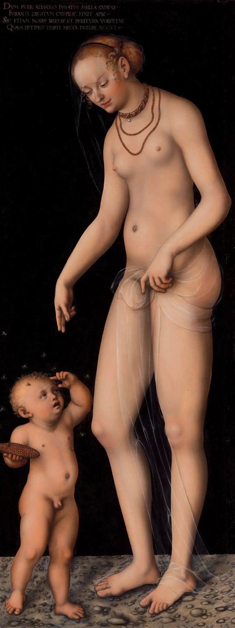 Venüs ve Bal Hırsızı Amor - Lucas Cranach the Elder
