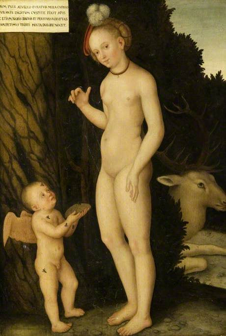 Venüs ve Bal Hırsızı Aşkın Çocukları - Lucas Cranach the Elder