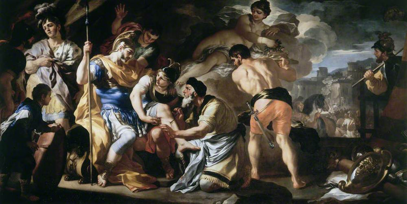 Venüs ve İapis'in Yaralanmış Aeneas'ı Tedavi Etmesi - Francesco Solimena