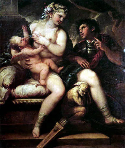 Venüs, Kupidos ve Mars - Luca Giordano