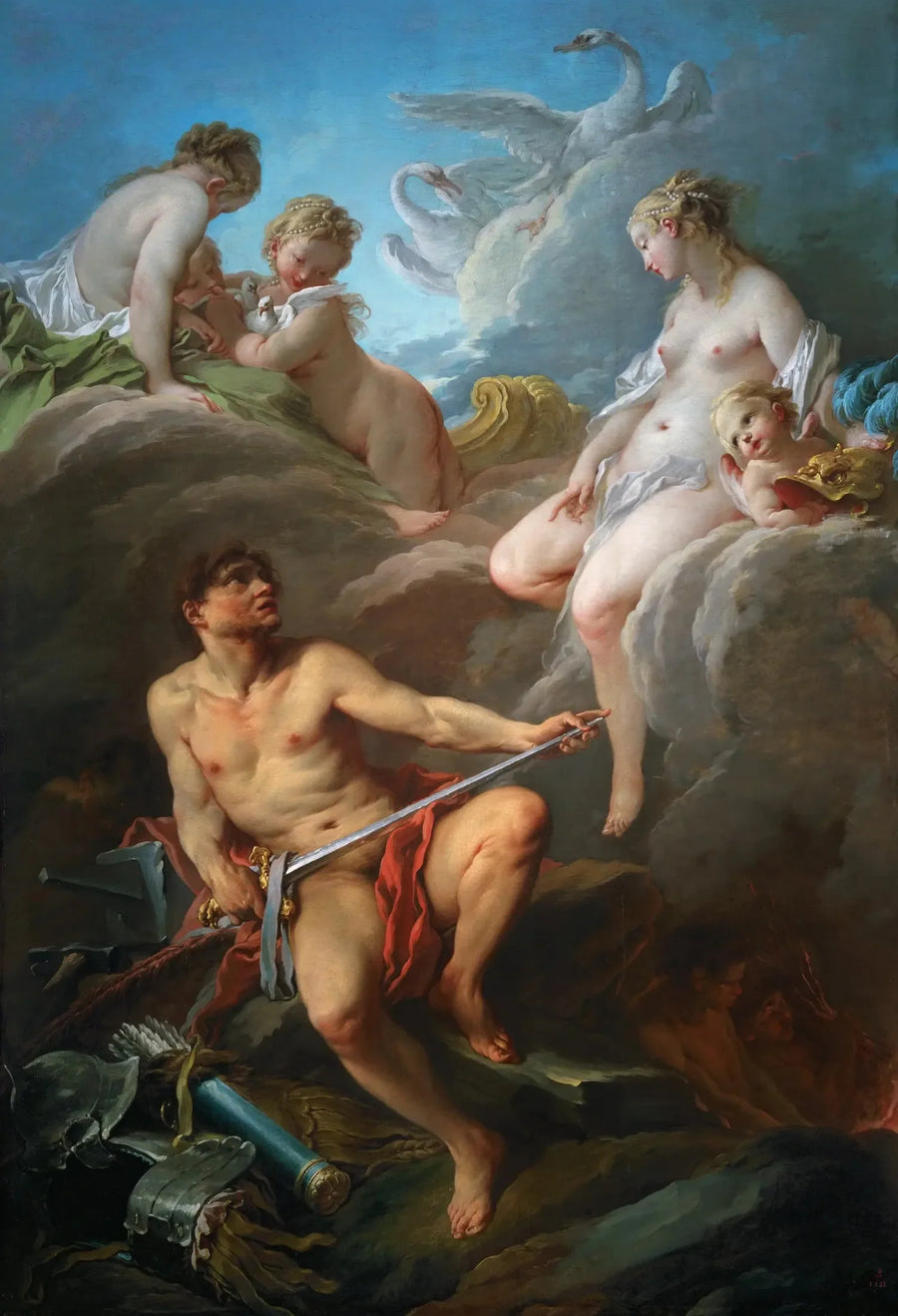 Venüs, Ene'ye silahlar istemek için Vulcan'a - François Boucher