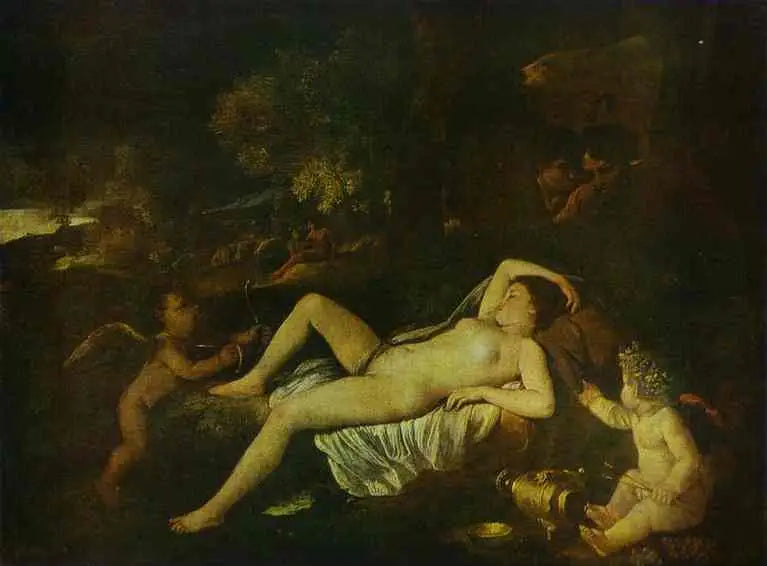 Uyuyan Venüs ve Aşk - Nicolas Poussin