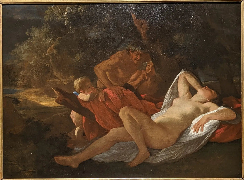 İki satyr tarafından gözlenen Venüs - Nicolas Poussin