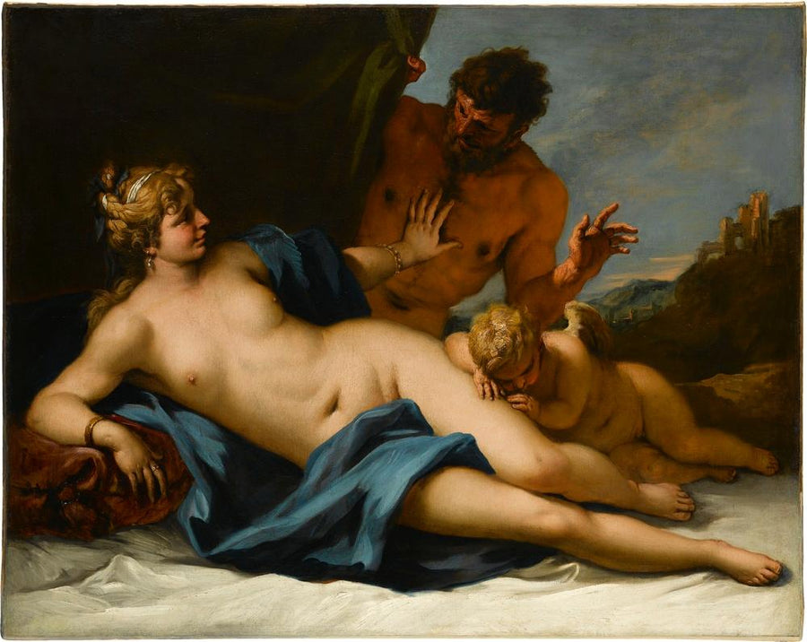 Venüs bir satyros tarafından şaşırtıldı - Sebastiano Ricci