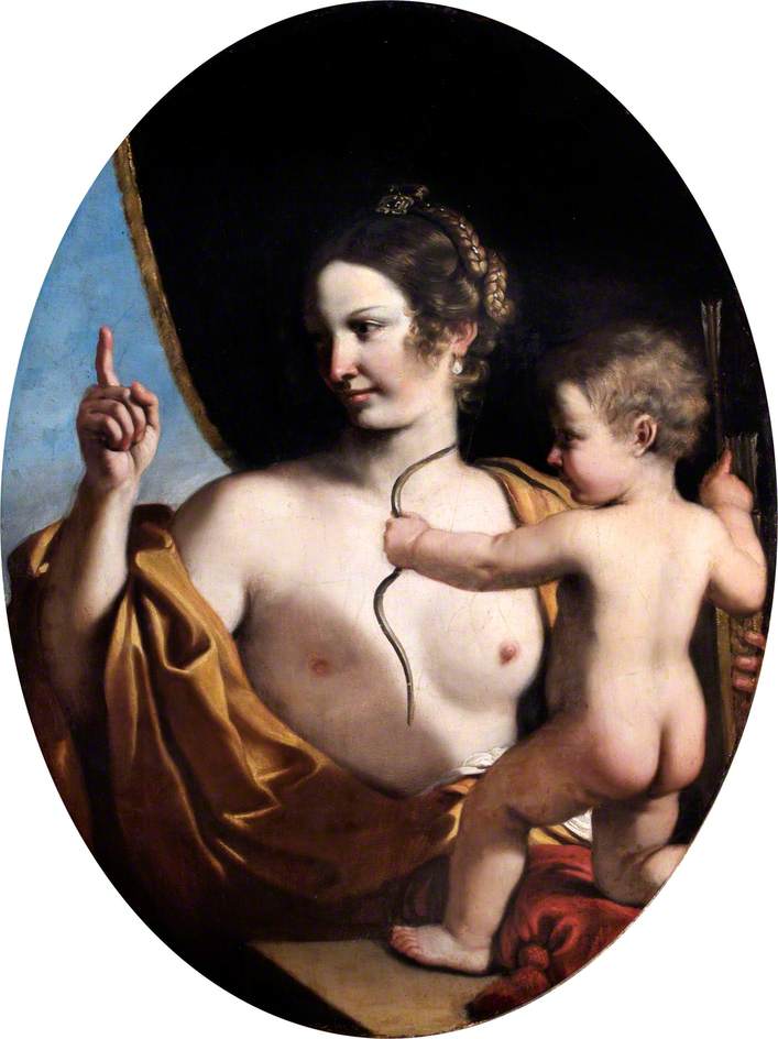Venüs ve Kupido - Guercino