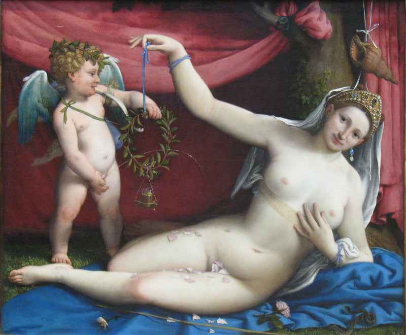 Venüs ve Kupido - Lorenzo Lotto