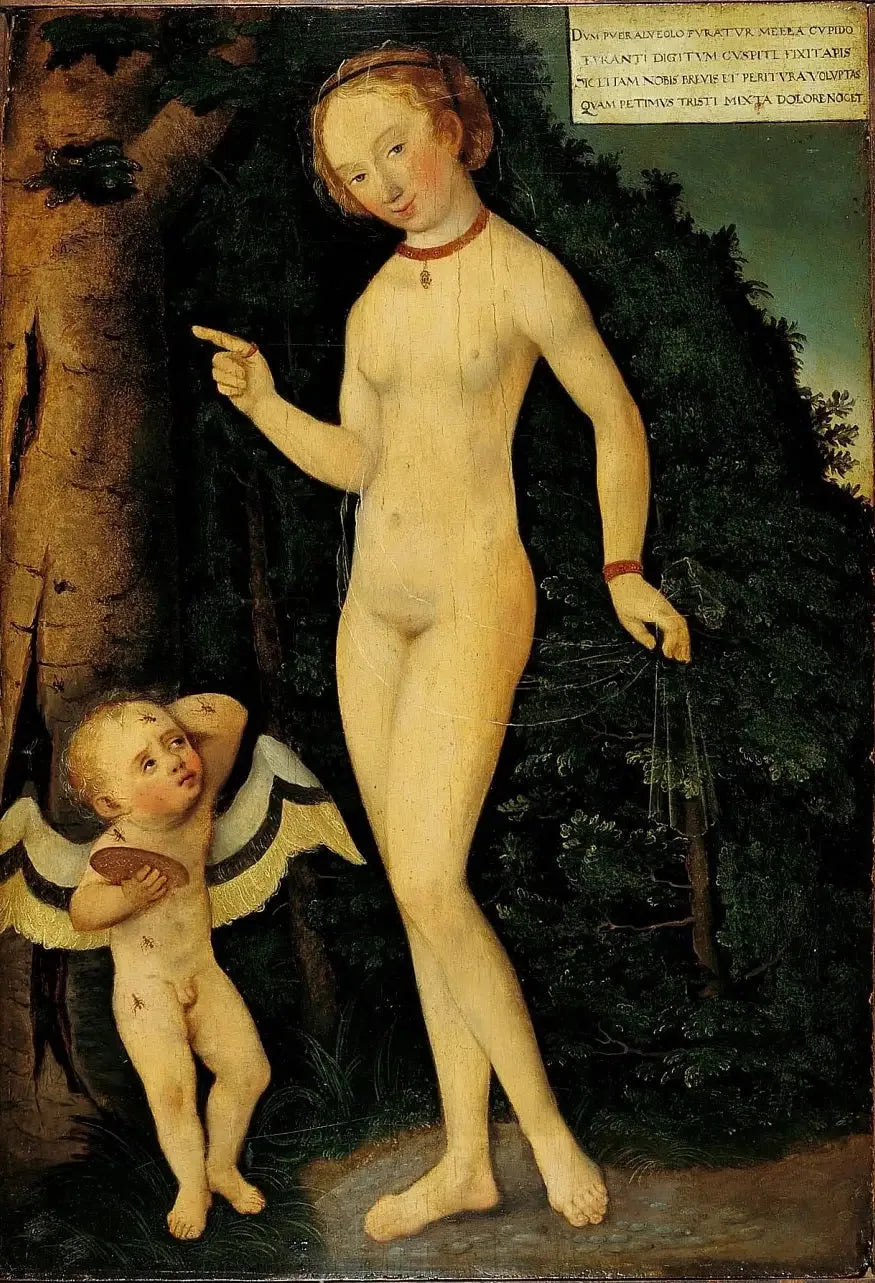 Venüs ve Bal Hırsızı Aşk - Lucas Cranach the Elder