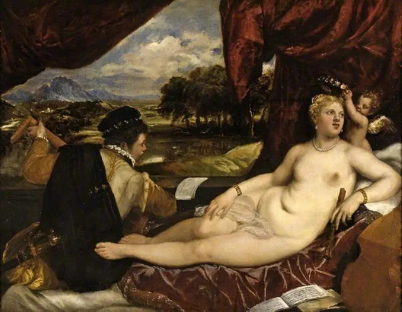 Venüs ve Ud Çalan - Titian