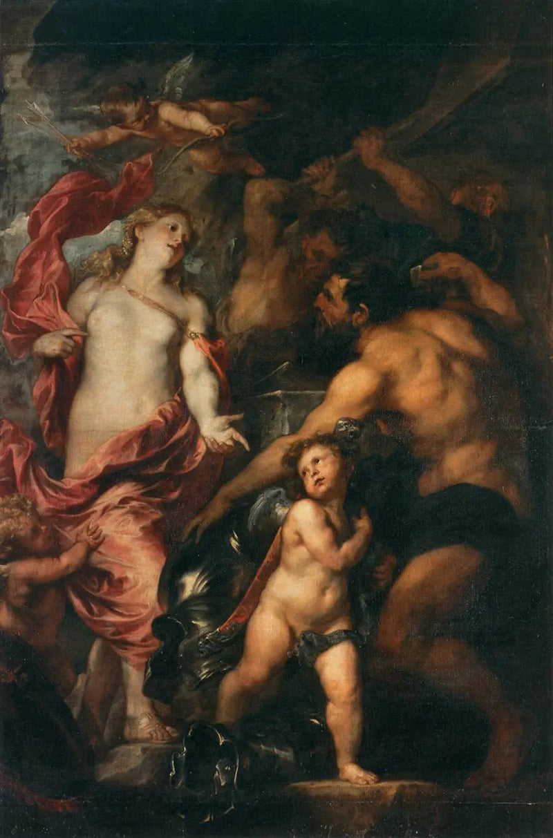 Venüs, oğlu Enej için Vulcan'a silahlar dövmesini sağlıyor - Antoine van Dyck