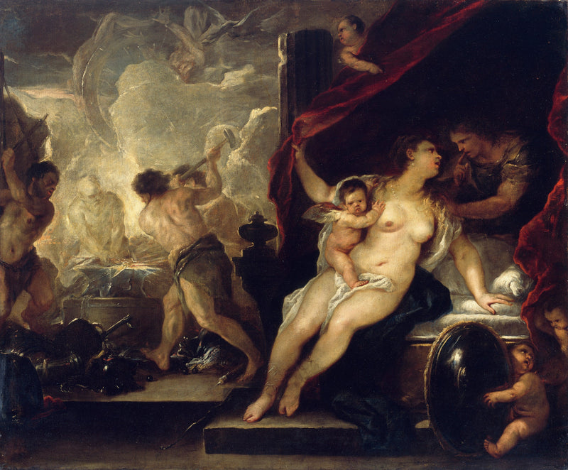 Venüs, Mars ve Vulcan'ın Demirhane'si - Luca Giordano