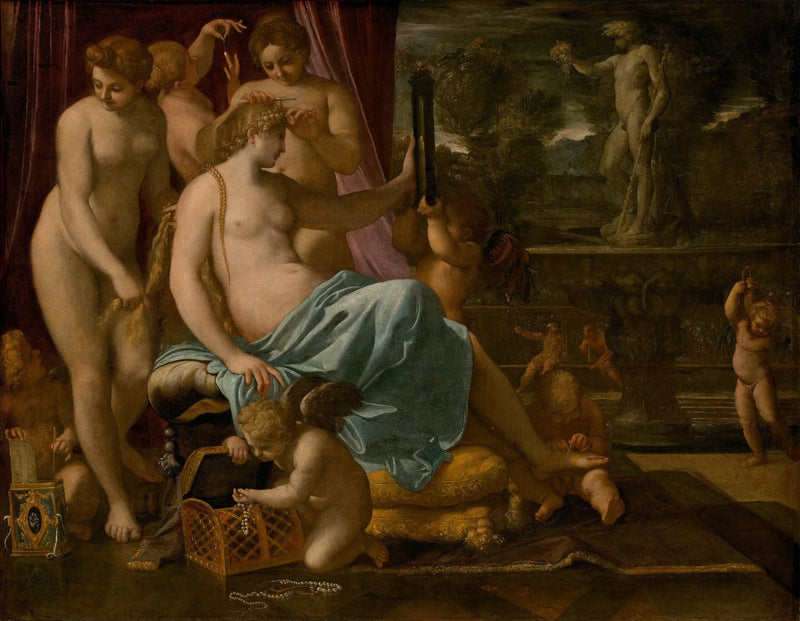 Venüs, Güzelikler tarafından süslenmiş - Annibale Carracci